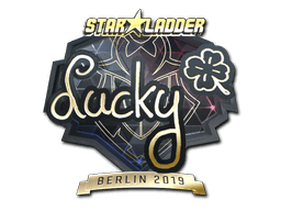 Naklejka | Lucky (złota) | Berlin 2019