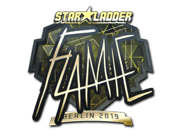 Naklejka | flamie (złota) | Berlin 2019