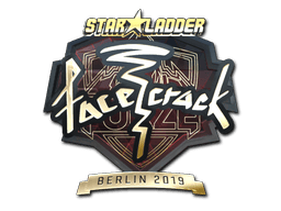 Naklejka | facecrack (złota) | Berlin 2019