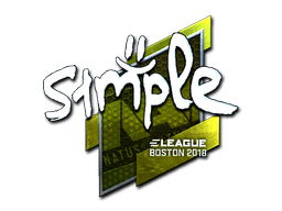 Naklejka | s1mple (foliowana) | Boston 2018