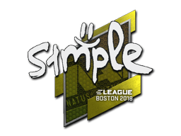 Naklejka | s1mple | Boston 2018