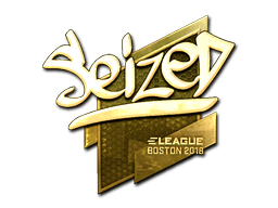 Naklejka | seized (złota) | Boston 2018