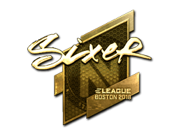 Naklejka | SIXER (złota) | Boston 2018