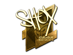 Naklejka | shox (złota) | Boston 2018