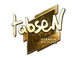 Naklejka | tabseN (złota) | Boston 2018