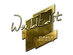 Naklejka | WorldEdit (złota) | Boston 2018