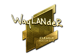 Naklejka | wayLander (złota) | Boston 2018