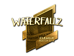 Naklejka | waterfaLLZ (złota) | Boston 2018