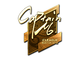 Naklejka | captainMo (złota) | Boston 2018