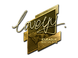 Naklejka | LoveYY (złota) | Boston 2018