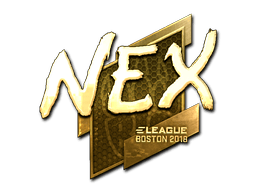 Naklejka | nex (złota) | Boston 2018