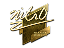 Naklejka | nitr0 (złota) | Boston 2018