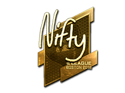 Naklejka | Nifty (złota) | Boston 2018