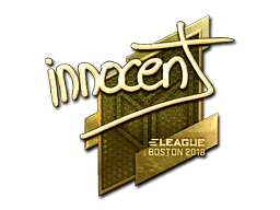 Naklejka | innocent (złota) | Boston 2018