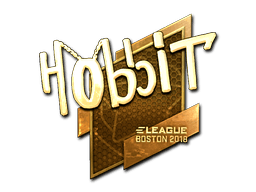 Naklejka | Hobbit (złota) | Boston 2018