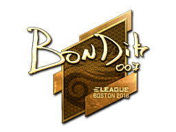 Naklejka | bondik (złota) | Boston 2018