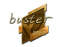 Naklejka | buster (złota) | Boston 2018