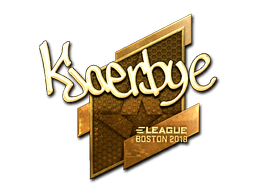 Naklejka | Kjaerbye (złota) | Boston 2018