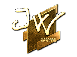 Naklejka | JW (złota) | Boston 2018