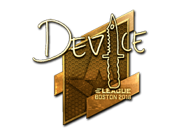Naklejka | device (złota) | Boston 2018