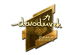 Naklejka | devoduvek (złota) | Boston 2018