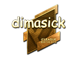 Naklejka | dimasick (złota) | Boston 2018