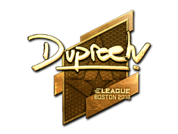Naklejka | dupreeh (złota) | Boston 2018