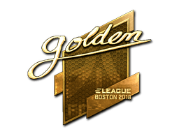 Naklejka | Golden (złota) | Boston 2018