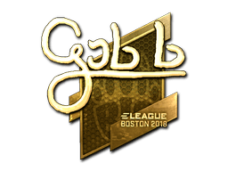 Naklejka | gob b (złota) | Boston 2018