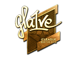 Naklejka | gla1ve (złota) | Boston 2018