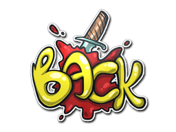 Naklejka | Cios w plecy