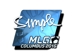 Naklejka | s1mple (foliowana) | MLG Columbus 2016