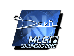 Naklejka | DEVIL (foliowana) | MLG Columbus 2016