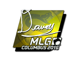 Naklejka | DAVEY (foliowana) | MLG Columbus 2016