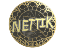 Sticker | nettik (Gold) | Cologne 2026