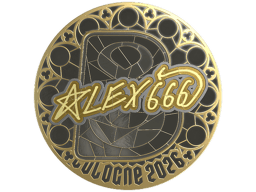 Sticker | alex666 (Gold) | Cologne 2026