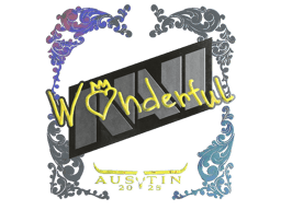 Naklejka | w0nderful (holograficzna) | Austin 2025