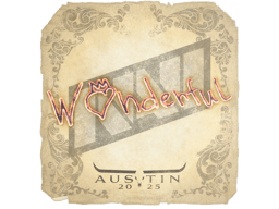 Naklejka | w0nderful | Austin 2025
