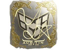 Naklejka | yxngstxr (złota) | Austin 2025