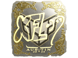 Naklejka | xfl0ud (złota) | Austin 2025