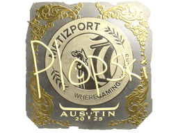 Naklejka | Plopski (złota) | Austin 2025
