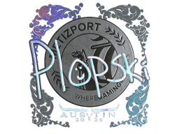Naklejka | Plopski (holograficzna) | Austin 2025