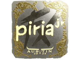 Naklejka | piriajr (złota) | Austin 2025