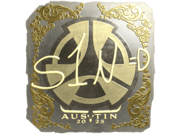 Naklejka | s1n (złota) | Austin 2025