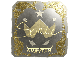 Naklejka | Sonic (złota) | Austin 2025