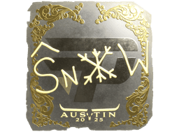Naklejka | snow (złota) | Austin 2025