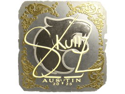 Naklejka | skullz (złota) | Austin 2025
