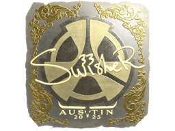 Naklejka | Swisher (złota) | Austin 2025
