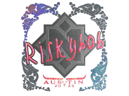Naklejka | riskyb0b (holograficzna) | Austin 2025