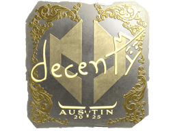 Naklejka | decenty (złota) | Austin 2025